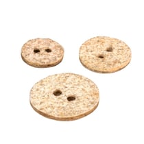 Lot de 6 boutons pierre rond écru