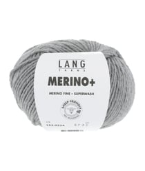 Pelote de Laine à tricoter MERINO + (PLUS) - Lang Yarns Gris (224)