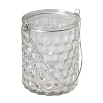 Récipient en verre Gaufre av.anse, 7,5x7,5x9cm, 200ml