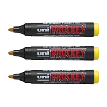 Lot de 3 marqueurs permanents - UNI-BALL - Pointe conique 1,8 - 2,2 mm - Jaune