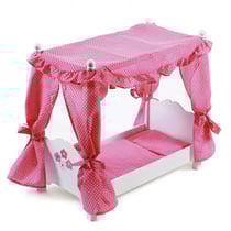 Lit a baldaquin en bois princesse poupée - bayer chic 2000 - 50799 - lit poupon