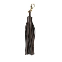 Pompon avec fermoir marron 9cm