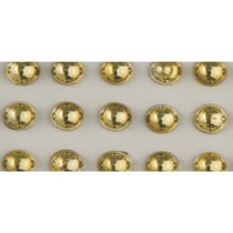 Demi-perles en plastique, autocollants, 5 mm, 80 pces, or