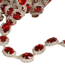 Galon pierres 15mm rouge au mètre
