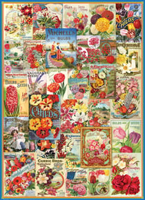 Puzzle 1000 pièces - Catalogues de Graines de Fleurs - Eurographics