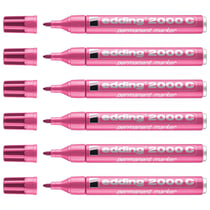Lot de 6 marqueurs permanents pointe ronde 1,5-3 mm - EDDING - Rose - 2000C