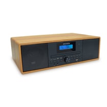 Micro-chaîne Hi-Fi Bluetooth 5.3 - Radio FM, Lecteur CD - Effet Bois