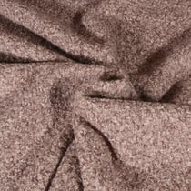 Tissu Bouclettes uni Marron chiné