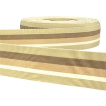 Disquette 25m ruban gros grain stripes Beige