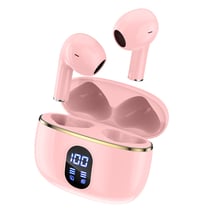 Avizar Écouteurs TWS Bluetooth 5.3 Compatible Siri Modèle Dallas Rose