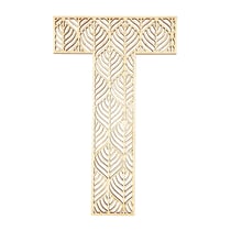 Lettre T en bois Alphabet géant ajouré 24 cm