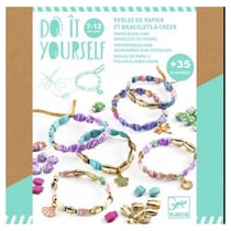 coffret creatif perles de papier diy - Djeco - Vert