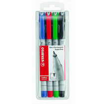 Lot de 5 pochettes de 4 feutres pour transparents non permanents pointe superfine - STABILO - OHPen