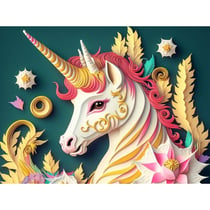 Kit diamond painting Licorne vintage 30 x 40 cm