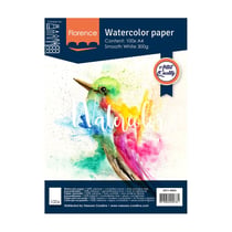 Papier aquarelle A4 - 300 g - Lisse - Florence - 100 feuilles