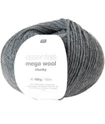 Laine à tricoter Essentials Mega Wool Chunky - Rico Design 14 Gris