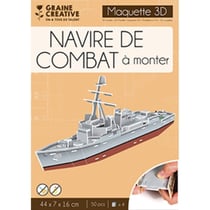 Graine Créative - Maquette 3D Mousse Navire de Combat
