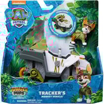 Coffret pat patrouille jungle pups : tout terrain + tracker - vehicule transformable - figurine chien - paw patrol - spin master