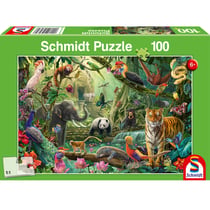 Puzzle Les animaux de la jungle 100 pcs - Schmidt Spiele