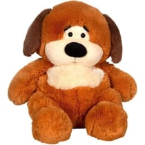 Peluche - Peluche > Chien Marron Clair et Beige, Oreilles Marrons Foncées – 40 cm