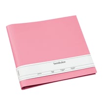 Semikolon 364043 Album photo 23 anneaux - 35 x 32 cm - Couverture en Efalin - pour album, livre photo avec reliure à anneaux - rose flamant