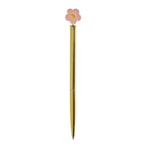 Stylo à bille - Corps doré métal - Rétractable - Rechargeable - Encre bleue - Miquelrius