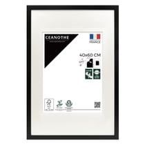 Cadre photo Milan noir 40x60 cm avec passe-partout
