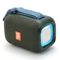 Enceinte Bluetooth Portable 5W Étanche Avec Lumière RGB 10h Autonomie Micro Intégré Vert YONIS