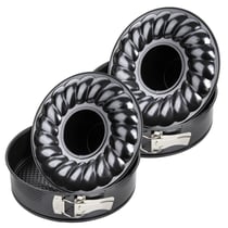 Ensemble de 2 Moules à manqué et à savarin double fond 26 cm Zenker Black Metallic