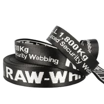 Film 20m sangle jacquard RAW WHITE 35mm Noir/blanc