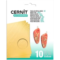 10 feuilles métallisées - Or - Loisirs créatifs - Cernit