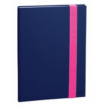 Carnet de notes - Rio - Bleu - Pages Points (dots) et lignées - 15x21 cm - Papier Clairefontaine blanc - Fabrication française -  Quo Vadis