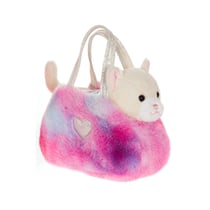 Peluche Gipsy Toys - Chat - Beige et blanc - 18 cm