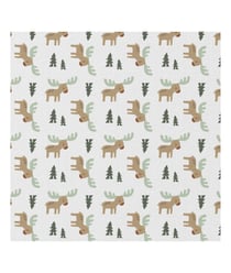 Tissu coton enfant élans de 150 cm de largeur élanblanc vendu par 50 cm