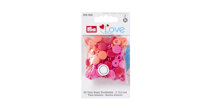 Bouton pression Prym - Cœur - Plastique - 393031 - Multicolore - 12,4 mm
