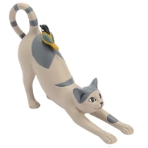 Figurine le Chat et l'oiseau de décoration en résine