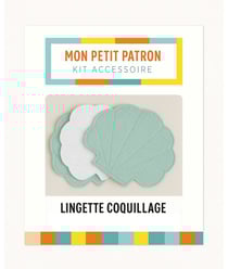 Patron Lingettes Coquillage lavables (tissus inclus) - Mon petit Patron vendu par 50 cm
