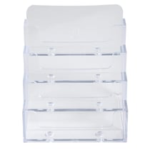 Distributeur de cartes de visite 4 cases - Cristal - x 4 - Exacompta