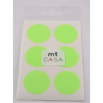 Masking Tape - Masking Tape MT Casa Seal Sticker rond en washi shocking green