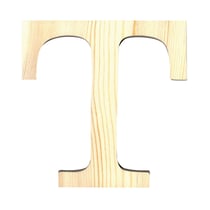 Lettre T - 11.5 cm - bois - Artemio