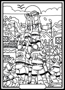 Tableau velours a colorier Rugby Sericolor