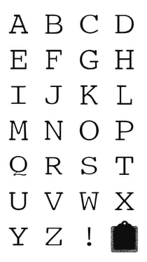 TAMPONS ALPHABET - 2 CM - BOIS