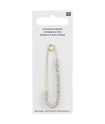 Épingle à Kilt avec Strass 70 x 18mm : Élégance Traditionnelle Revisitée - Rico Design Or