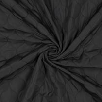 Tissu Matelassé réversible Paula uni Noir