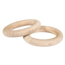 Anneaux en bois brut, 7,2 cm, 2 pces