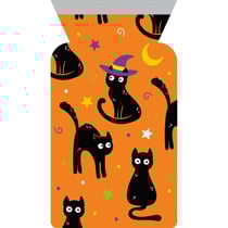 12 Pochettes Cello Zippées Chat d'Halloween