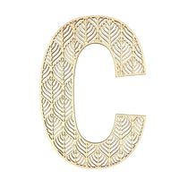 Lettre C en bois Alphabet géant ajouré 24 cm