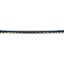 Bobine 19m Cordelière tressée aspect skaï 3mm gris acier