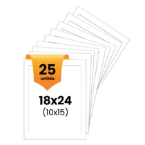 25 passe-partout - Blanc - 18x24cm - Photo 10x15cm - Pour cadre - Encadrement