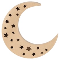 Grande lune à suspendre en papier mâché - 35 x 34 x 4 cm
